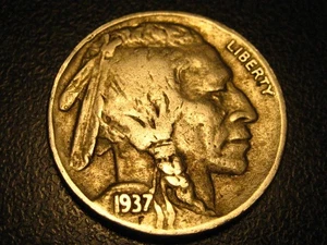 1937-P Buffalo Nickel - Picture 1 of 4