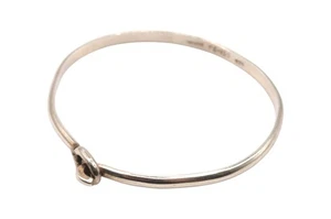 Mexico TC-155 Sterling Silver Hook & Loop Bangle Bracelet – 12.08g – 2.5" Dia. - Picture 1 of 9