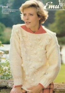 LADIES SWEATER PATTERN FOR EMU-SNOWBALL SZ.32-40"ENGL - Picture 1 of 1