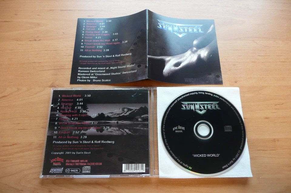 @ CD SUN 'N' STEEL - WICKED WORLD / POINT MUSIC 2001 / HEAVY METAL SWITZERLAND Foto 1 de 1