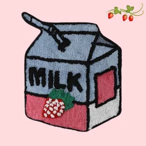 Strawberry Milk Cotton Rug New Cute For Bathroom, Bedroom - Picture 1 of 2
