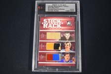 Giacomin Richter Worsley 2006-07 ITG Ultimate Memorabilia Stick Rack /25 Triple