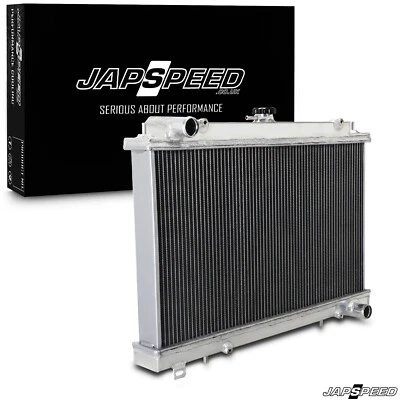 JAPSPEED HIGH FLOW ALUMINIUM RADIATOR FOR NISSAN SILVIA 200SX S14 S14A S15 93-02 - Image 1 of 4