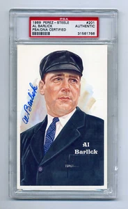 BEAUTIFUL AL BARLICK SIGNED PEREZ STEELE POST CARD PSA/DNA SLABBED - Picture 1 of 1