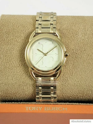 NEW Tory Burch Gold Tone Miller Ladies Watch TBW7220 Logo NIB NWT - Image 1 of 4