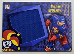 2016-17 KHL Jokerit Helsinki Jersey Card #JOK-JER-028 Michael Keranen 27/70