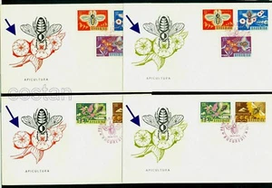 1963 Bee-keeping,Silkworm-breeding,Honey bee,Moth,Worm,Romania,Mi.2214,FDC/Error - Picture 1 of 2