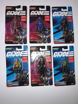 2021 Hasbro/Prexio Limited Edition GI Joe mini figure set of 6: Duke, Snake Eyes - Image 1 of 4