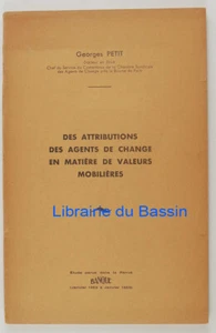 Des attributions des agents de change en matière de valeurs mobilières 1953 - Imagen 1 de 4