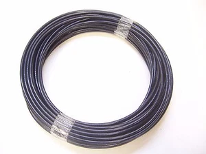 BLACK Vinyl Coated Wire Rope Cable,1/8" - 3/16", 7x7, 100 ft - Picture 1 of 1
