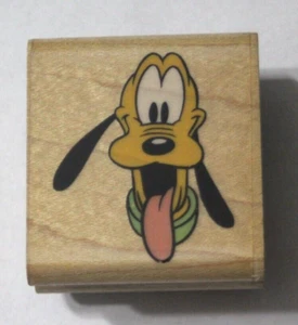 Pluto's Portrait Disney Mickey Mouse Cartoon Rubber Stamp 416-C Rubber Stampede - Picture 1 of 9