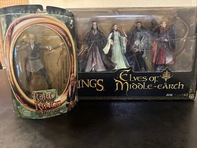 Juego de figuras Toy Biz El Señor de los Anillos 2005 Elfos de la Tierra Media - Legolas adicionales Foto 1 de 2