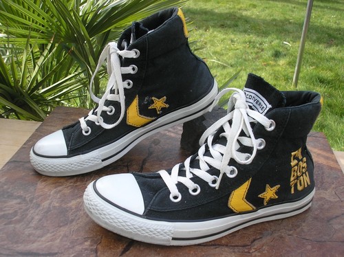 Originali Converse Chucks sneaker HI numero 38 nero giallo!!!