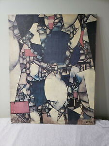 Vintage Reproduction (The Woman in Blue. Fernand Leger. 1912.) on Canvas.