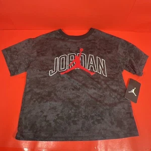 Jordan T Shirt Youth Girls Large Air Jumpman Flight Cropped Tee Black Wash - Picture 1 of 5