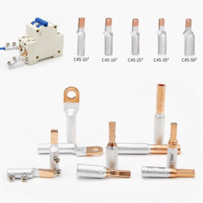 10-50mm² Aluminium Copper Tube Pin Crimp Terminal Cable Lug for Circuit Breaker - Image 1 of 4