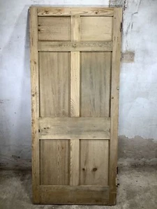 33 1/4"X 75" Georgian Internal Stripped Pine Six Panel Door 2over2over2 Old - Picture 1 of 12