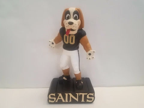 GUMBO the Dog NEW ORLEANS SAINTS Mascot Statue 12" Figurine Limited Statue New Cover
