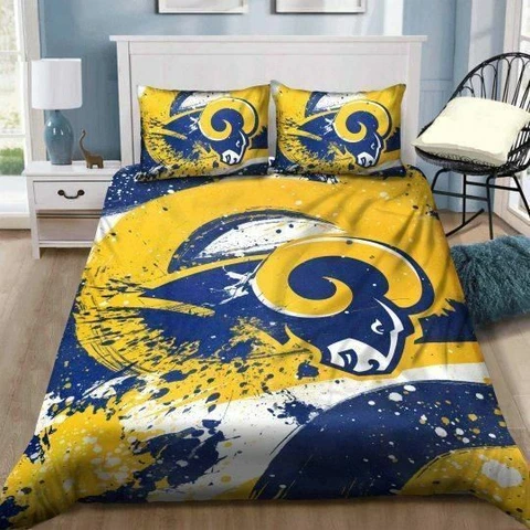 Los Angeles Rams Bedding Set 3PCS Duvet/Comforter Cover Pillowcases Super Soft Cover