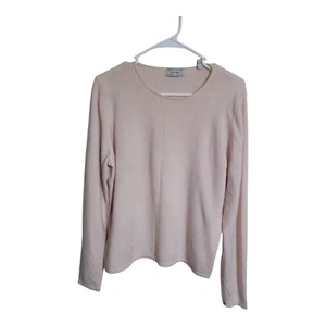 Lord Taylor Sweater Women XL Pink Two Ply Cashmere Preppy Minimalist Career - Picture 1 of 12