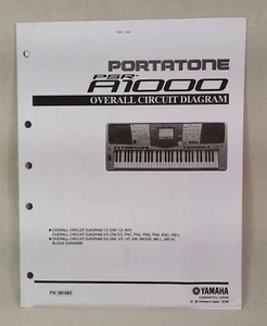 Original Yamaha Overall Circuit Diagram - PSR-A1000 Portatone Keyboard - Picture 1 of 2