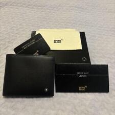 Montblanc New Unused Bifold Wallet 4810 Westside Black Leather With Box Cards