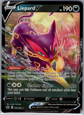 Liepard V 104/198 SWSH06: Chilling Reign - Pokemon Card - NM - Image 1 of 2