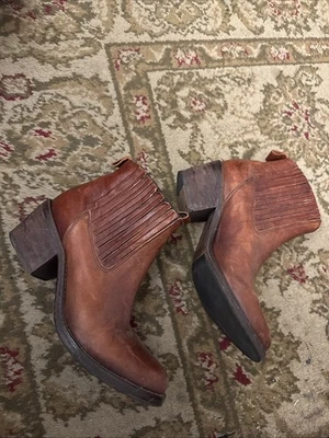 Zapatos botines de cuero marrón envejecido All Saints para mujer 38/7 carreras pequeños 6,5 Foto 1 de 4