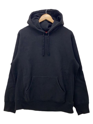 Supreme Felpa con Cappuccio L Cotone Nero Tinta Unita