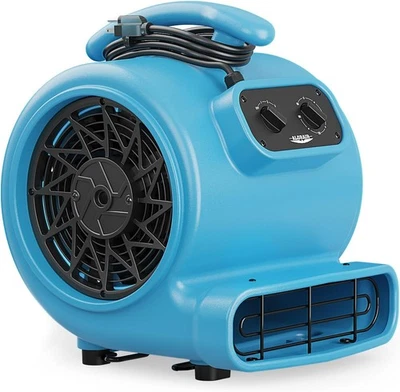 ALORAIR GE2000T 2000 CFM 1/3 HP Air Mover Carpet Dryer Blower Floor Fan w/Timer - Image 1 of 4