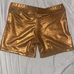 2000s American Apparel spandex biker shorts, copper color, size Large - Picture 1 of 3