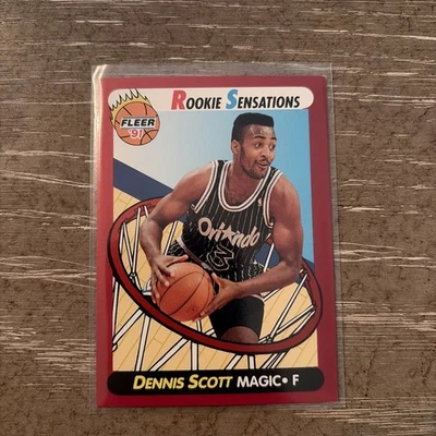 Cartão DENNIS SCOTT Fleer 91 #2 Rookie Sensations - Imagem 1 de 2