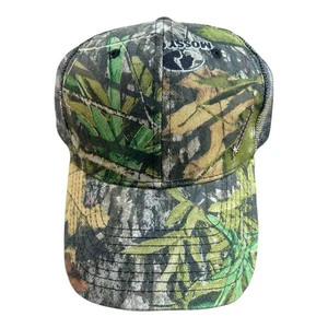 Mossy Oak Camo Trucker Hat Mesh Adjustable Cap Hunting Fishing Hiking Outdoors - Picture 1 of 5