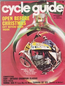 Oldtimer Cycle Guide Dez 1973 - Projekt Suzuki Cover, Honda 350 Yamaha DT125 - Bild 1 von 2