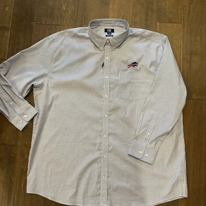 Cutter & Buck Men's XXXL Buffalo Bills Pinstripe Button-Down Shirt - Picture 1 of 6