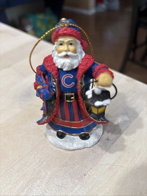 Chicago Cubs MLB Baseball - Olde World Santa Christmas Ornament - Memory Co - Image 1 of 4