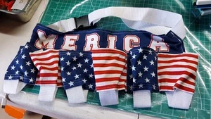 MERICA!! America USA 4th Of July Patriotic Beverage Holster Beer Belt Apron BBQ - Afbeelding 1 van 4