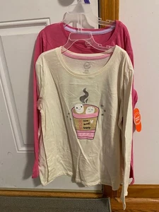 BRAND NEW GIRL'S 2 PACK SIZE XL 14/16 WONDER NATION LONG SLEEVE SHIRTS - Picture 1 of 7