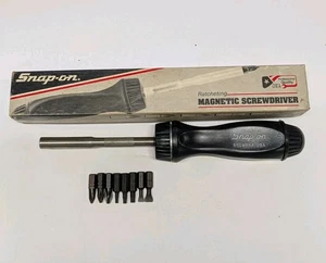 SNAP-ON SSDMR4A Black Hard Handle RATECHING SCREWDRIVER Magnetic w/Tips Box USA - Bild 1 von 16