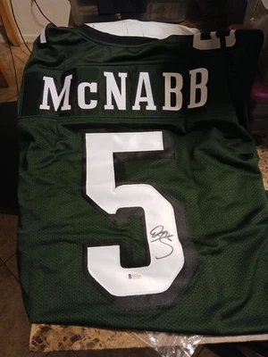 Футболка с автографом Донована Макнабба из Philadelphia Eagles на заказ подлинная BAS - Изображение 1 из 2