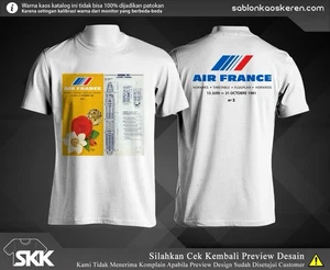 T Shirt Air France Timetable S to 5XL Unisex - Picture 1 of 1