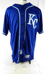 2018 Kansas City Royals Mike Moustakas #8 Game Used Blue Jersey 50 Years Patch - Picture 1 of 12