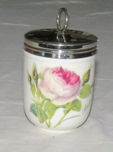 Roy Kirkham Egg Coddler Redoute Rosas 4.1/2 pulgadas Hueso China Inglaterra - Imagen 1 de 3