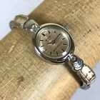 Vintage Acqua By Timex Womens Silver Tone Cocktail Expandible Quartz Watch