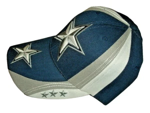 VINTAGE? DALLAS COWBOYS JL EMBROIDED ADJUSTABLE BLUE GRAY & WHITE HAT CAP - NWOT - Picture 1 of 8