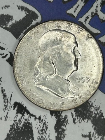 1953 S Franklin Half Dollar GEM BU! 90% SILVER US COIN- zm Cover