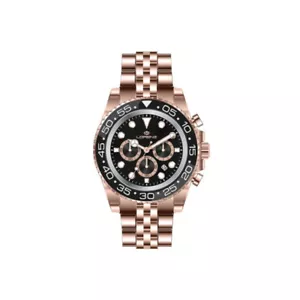 Herrenuhr LORENZ 26167HH Chrono Stahlarmband Rosé Schwarz - Bild 1 von 1
