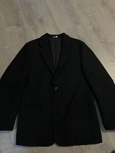 Uniqlo U Black Wool Knit Sports Blazer Jacket Size S