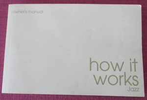(2010 PRINT) HONDA JAZZ (2008 - 2010) OWNERS MANUAL - USER GUIDE - HANDBOOK. - Picture 1 of 8