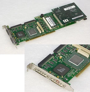 Raid Contrôleur PCI 64 + PCI-32 Adaptec 3000S 3200S-0M SCSI Avec ABM-100 - Photo 1/1